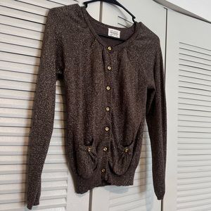 Zara Vintage Gold Cardigan Knitwear fits like a women’s small